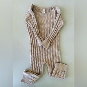 Kate Quinn Organic Cable Knit Sweater Baby Romper